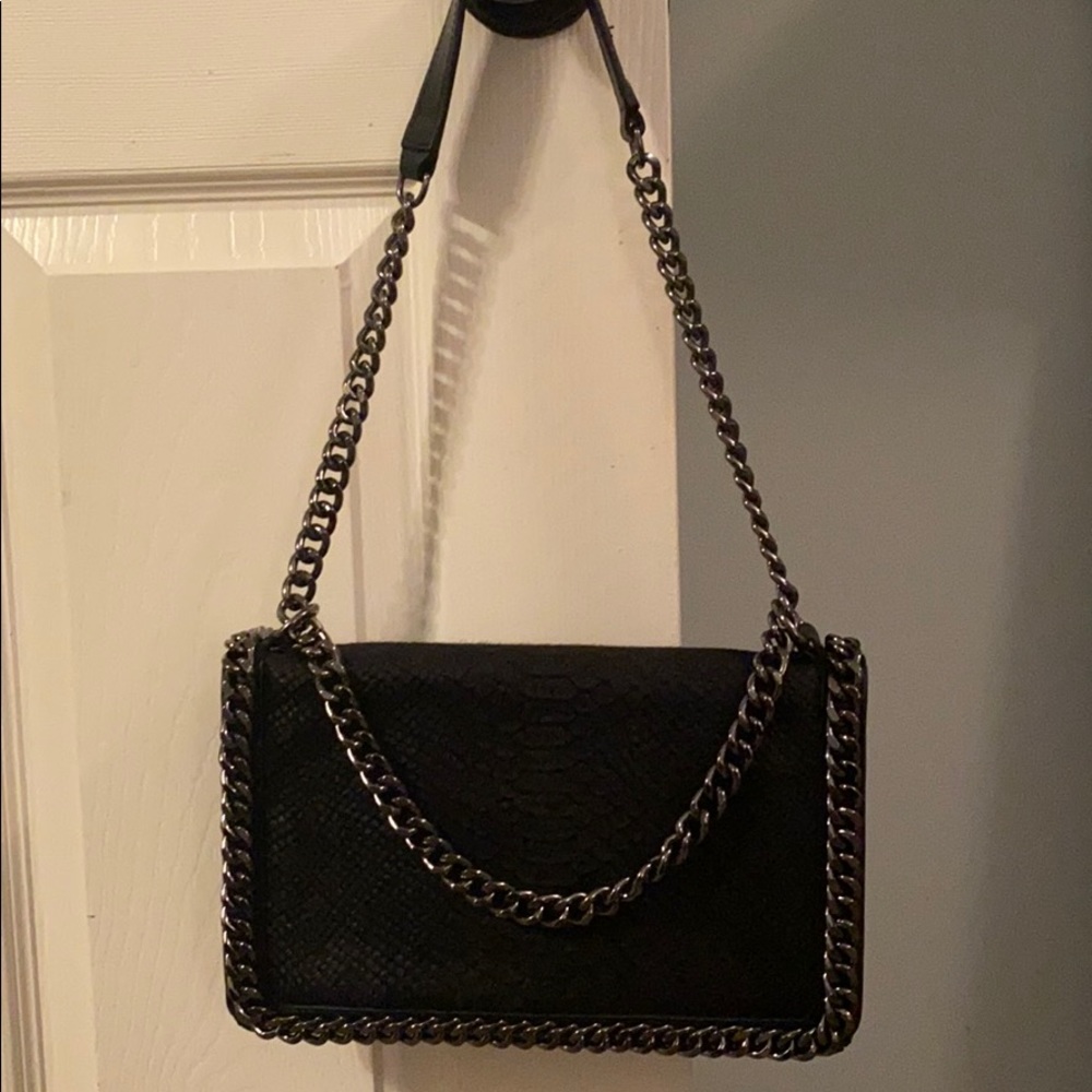 Zara clutch with chrome chain